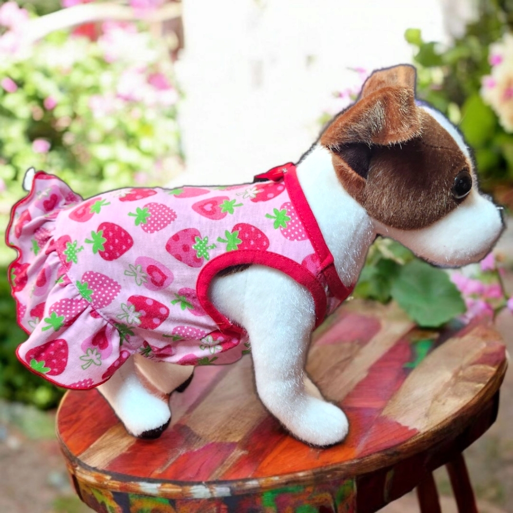 Glamour to the Bone XS Strawberry Doggy Dress - Picture 4 of 7